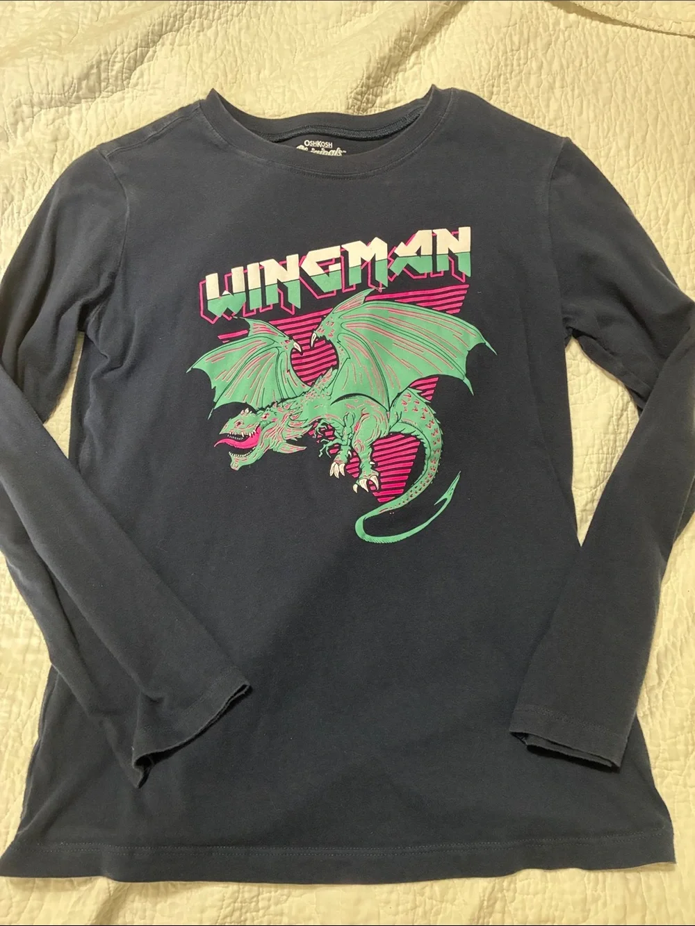 OshKosh B'gosh Navy Graphic Long Sleeve Tee